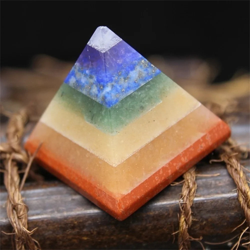 Spiritual Abacus 7 Chakra Multi-Stone Reiki Pyramid