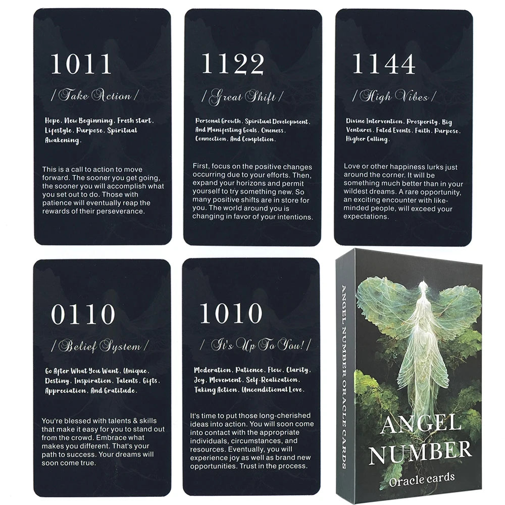 🔢 Angel Number Oracle Cards – 12x7cm Divination Deck (English) Tarot-Style Spiritual Guidance Cards for Clarity, Numerology & Manifestation by Spiritual Abacus