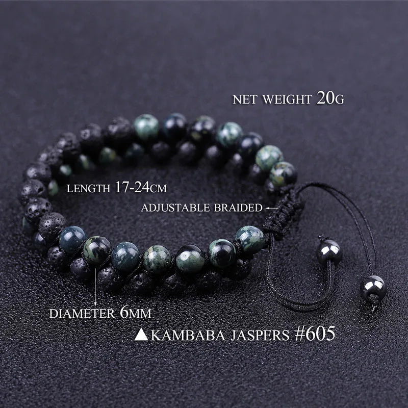 Spiritual Abacus 🌈 Double Layer 7 Chakra Healing Bracelet – Lava Stone & Gem Beads