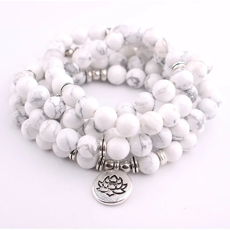 Spiritual Abacus White Pine 108 Mala Beads – Natural Prayer Bracelet or Necklace for Men & Women