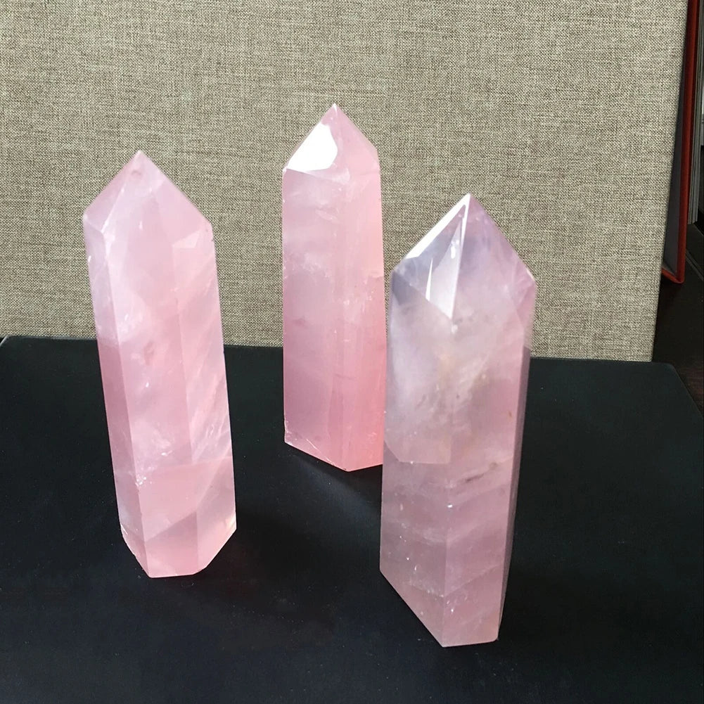 Spiritual Abacus 💖 Natural Rose Quartz Point Healing Crystal (40–50mm)