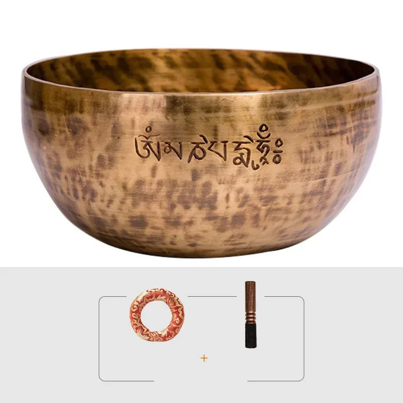 Spiritual Abacus Exclusive - Handmade Full Moon Tibetan Singing Bowl – Nepal Professional Meditation Instrument