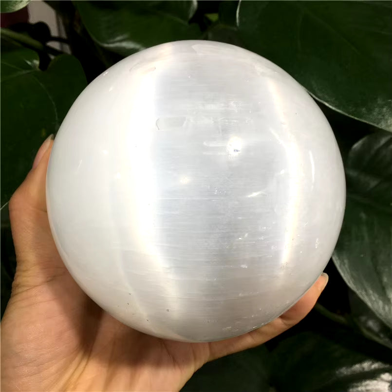 Spiritual Abacus Selenite Crystal Sphere