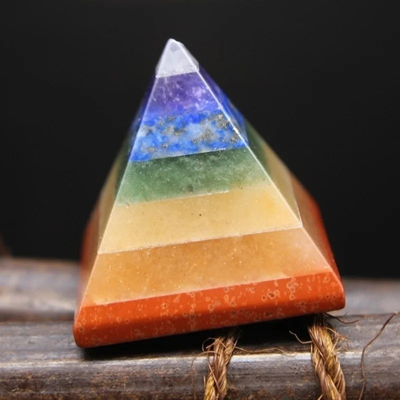 Spiritual Abacus 7 Chakra Multi-Stone Reiki Pyramid