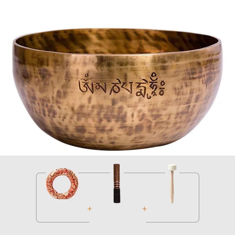 Spiritual Abacus Exclusive - Handmade Full Moon Tibetan Singing Bowl – Nepal Professional Meditation Instrument