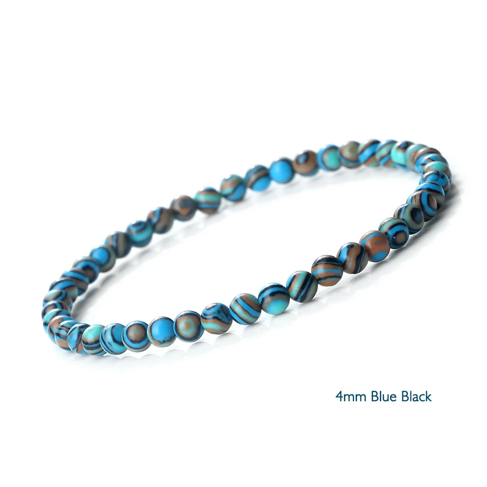 🔷 Blue Malachite Chakra Mala Bracelet – Natural Stone Buddhist Prayer Beads Healing Strand Bracelet for Yoga, Meditation & Energy Balance by Spiritual Abacus