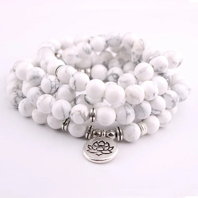 Spiritual Abacus White Pine 108 Mala Beads – Natural Prayer Bracelet or Necklace for Men & Women