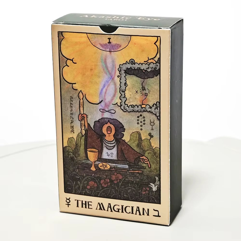 👁️ Akashic Eye Tarot – 78-Card Indie Tarot Deck with Reversed Imagery Mystical Divination Deck for Intuitive Expansion, Shadow Work & Soul Path Readings by Spiritual Abacus