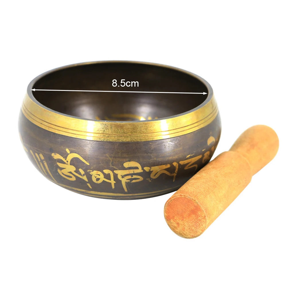 Spiritual Abacus 🥣 Tibetan Singing Bowl Set – Lotus Design for Meditation & Chakra Healing