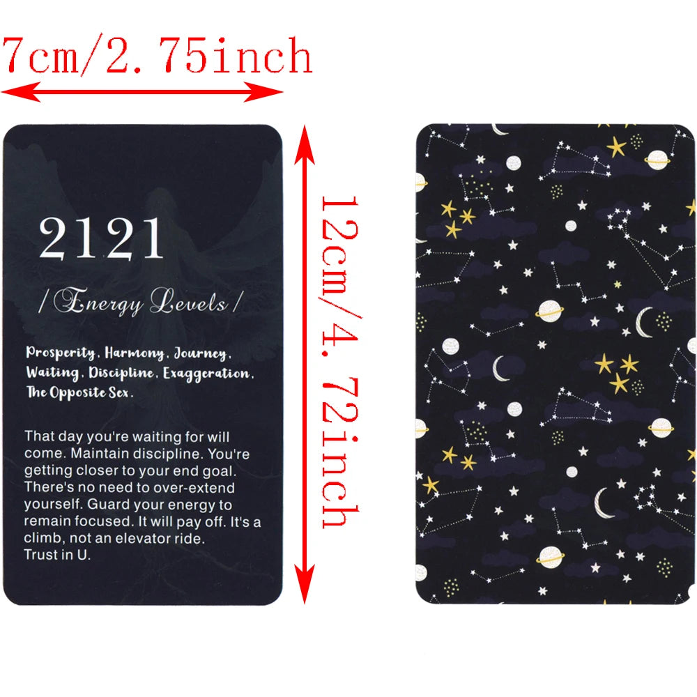 🔢 Angel Number Oracle Cards – 12x7cm Divination Deck (English) Tarot-Style Spiritual Guidance Cards for Clarity, Numerology & Manifestation by Spiritual Abacus