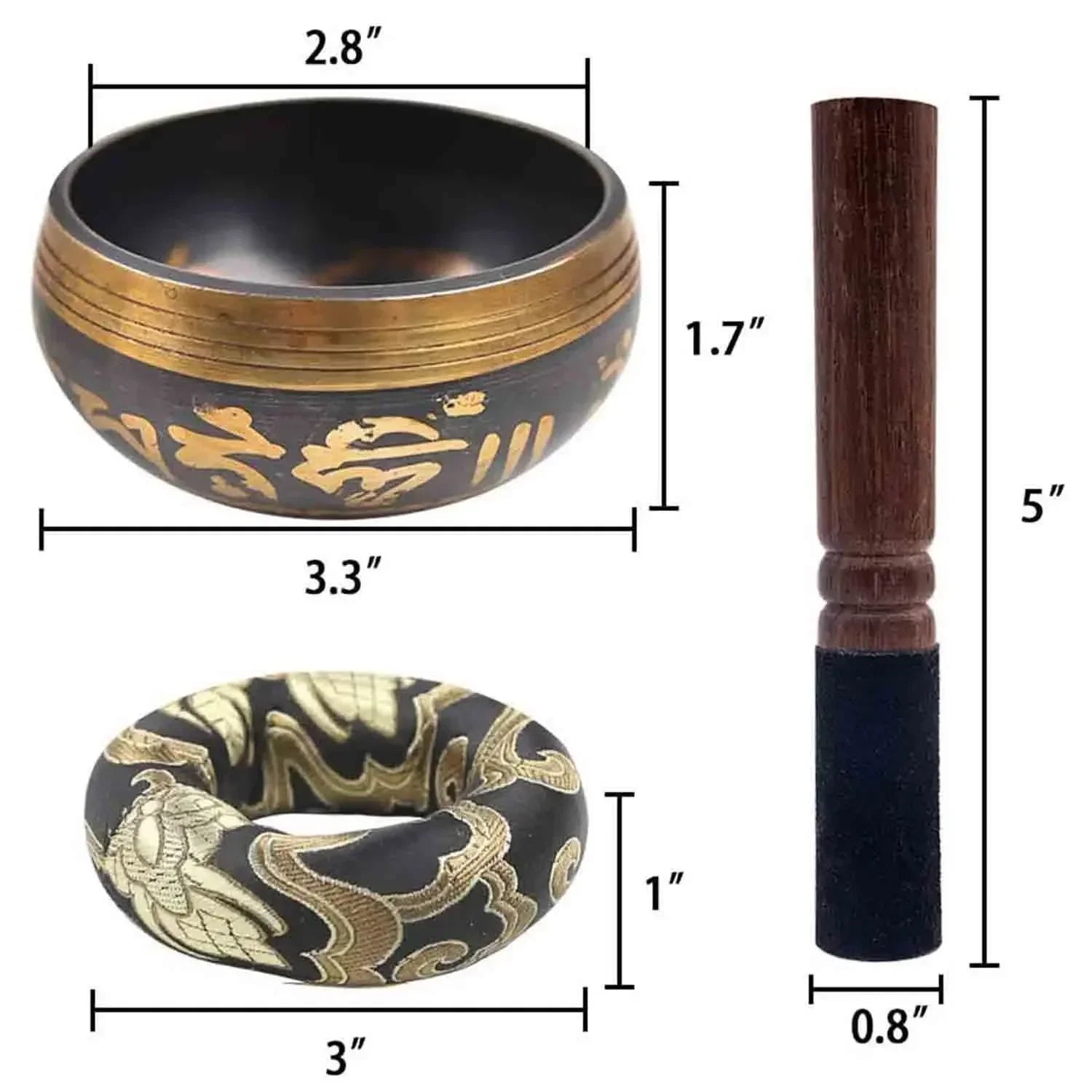 🥣 Spiritual Abacus 8cm Tibetan Singing Bowl Handcrafted Sound Bowl for Meditation, Yoga & Healing Rituals
