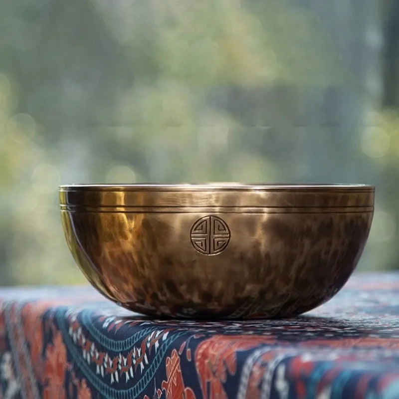 🌕 Full Moon Himalayan Singing Bowl Handmade in Nepal – For Meditation, Sound Healing, and Mindfulness