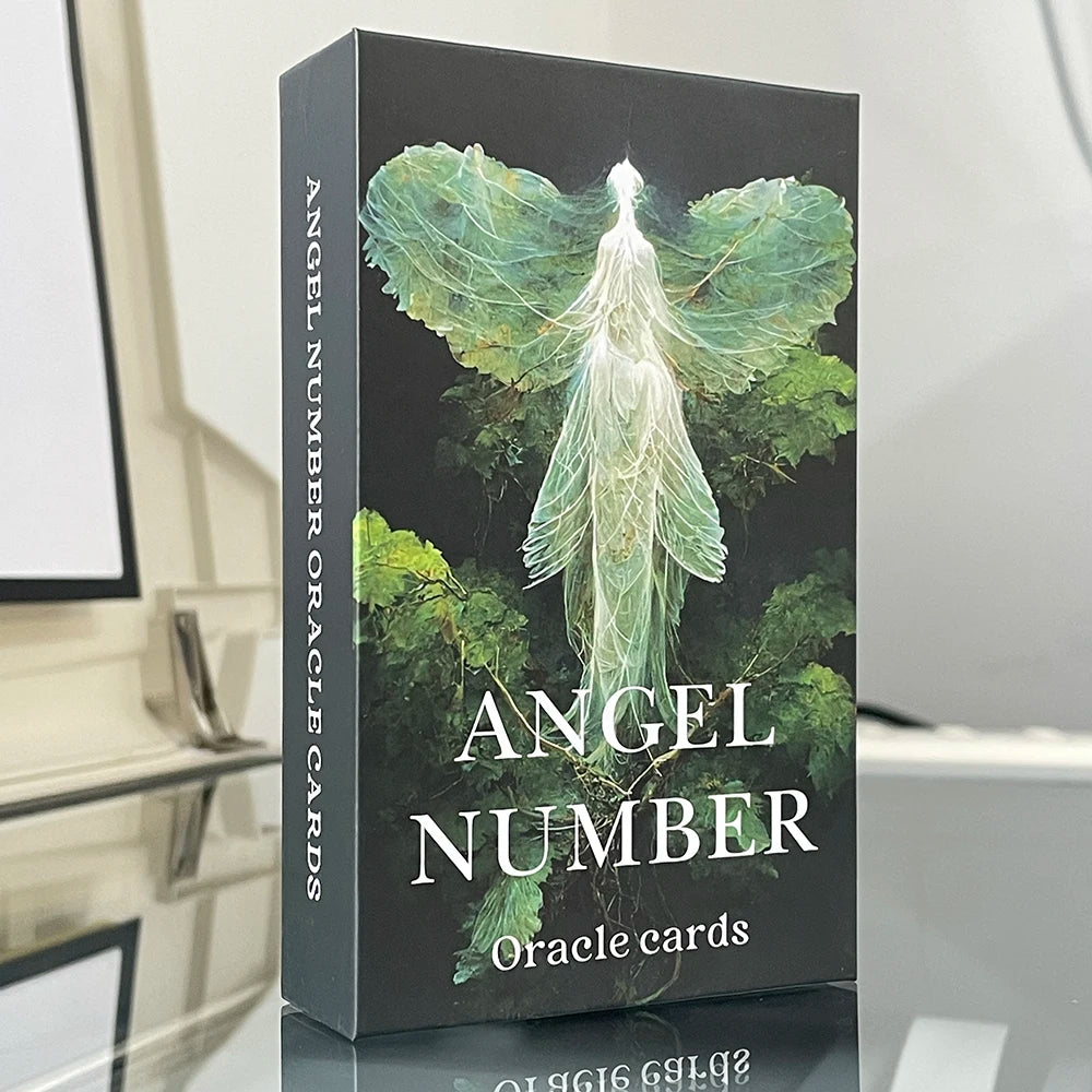 🔢 Angel Number Oracle Cards – 12x7cm Divination Deck (English) Tarot-Style Spiritual Guidance Cards for Clarity, Numerology & Manifestation by Spiritual Abacus