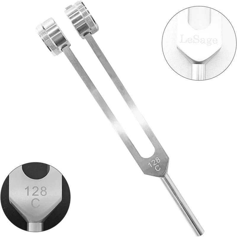 Spiritual Abacus 128 Hz Weighted Tuning Fork Set Bio-Acoustic Healing Tool – Chakra Balancing, Sound Therapy & Stress Relief