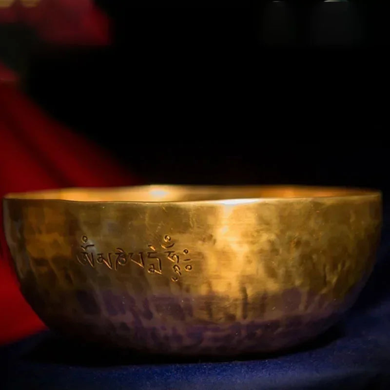 Spiritual Abacus Exclusive - Handmade Full Moon Tibetan Singing Bowl – Nepal Professional Meditation Instrument