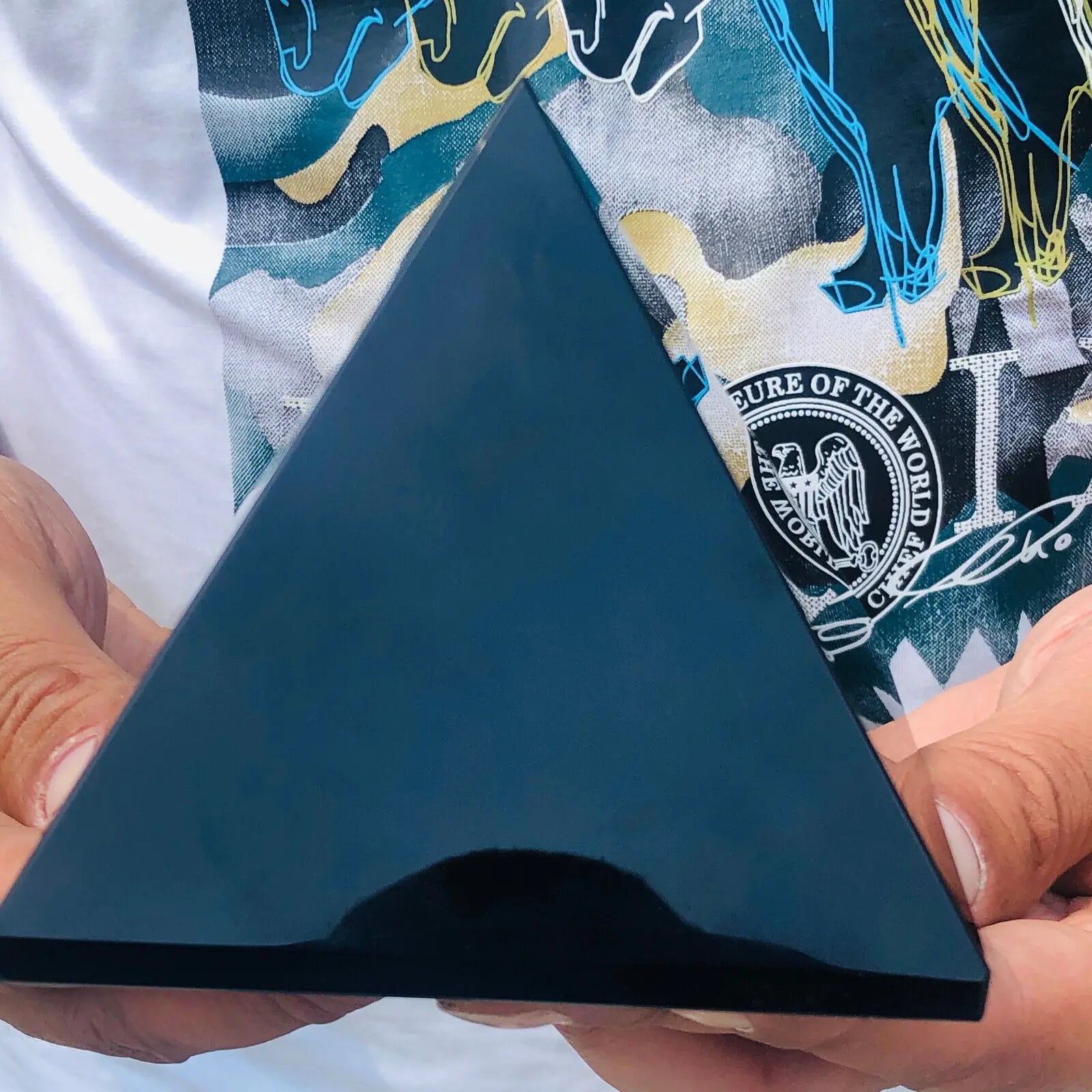 Spiritual Abacus Black Tourmaline Pyramid