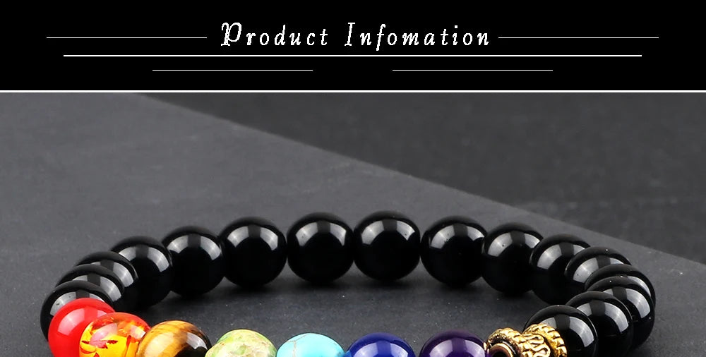 🌈 Spiritual Abacus 7 Chakra Tree of Life Bracelet Natural Stone Reiki Energy Beads