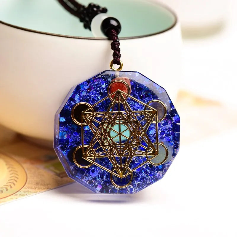 🔮 Spiritual Abacus – Orgonite Energy Pendant Necklace