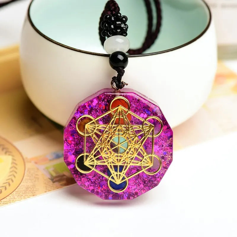 🔮 Spiritual Abacus – Orgonite Energy Pendant Necklace