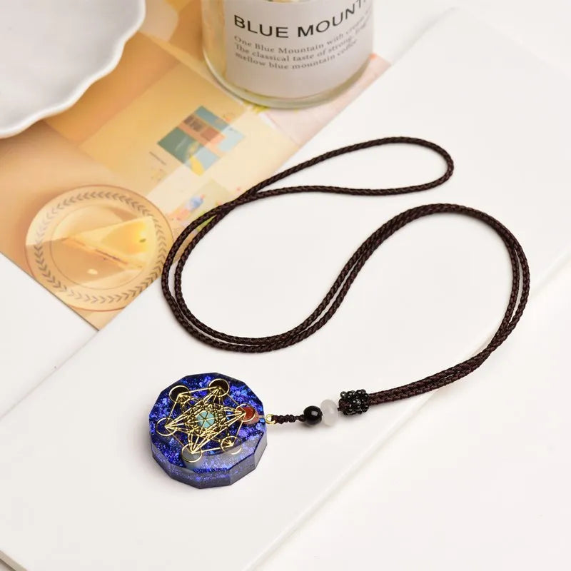🔮 Spiritual Abacus – Orgonite Energy Pendant Necklace