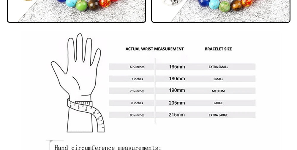 🌈 Spiritual Abacus 7 Chakra Tree of Life Bracelet Natural Stone Reiki Energy Beads