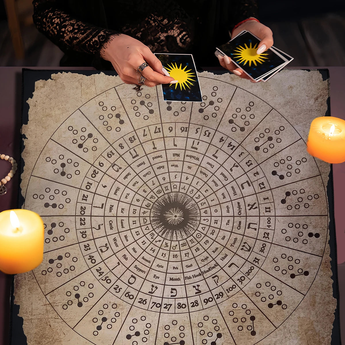 🌳 Spiritual Abacus Sephirothic Tree of Life Tarot Cloth
Kabbalah Altar Mat for Divination, Meditation & Ritual Practice