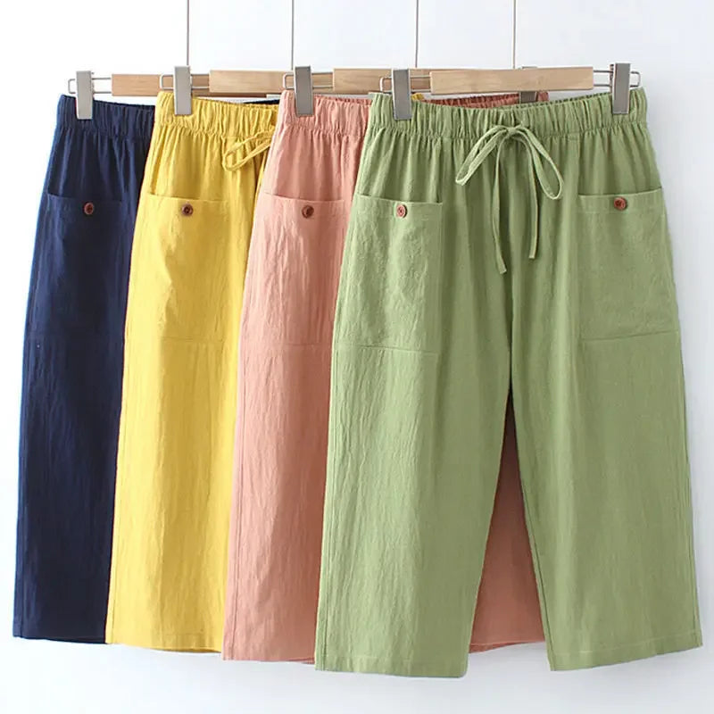 💃 Plus Size Summer Loose-Fit Pants for Women
Elastic Waist | Straight-Leg | 7/8 Length | Casual Comfort up to 200kg