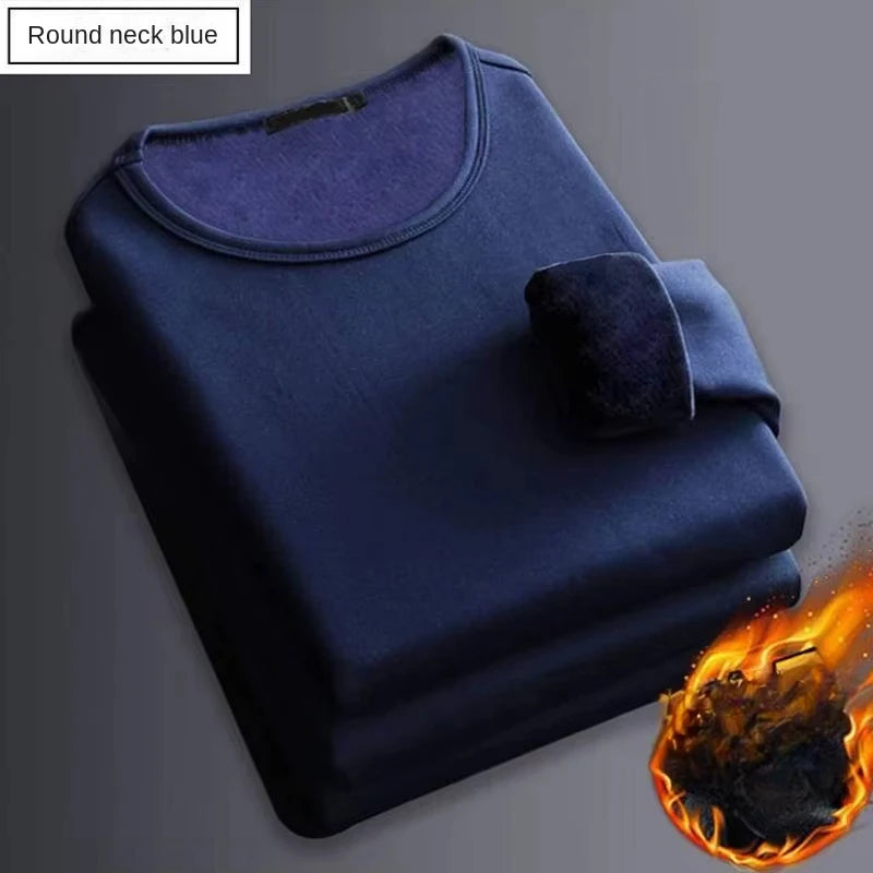 Spiritual Abacus™ Men’s Thermal Fleece T-Shirt – Long Sleeve Round Neck Winter Base Layer