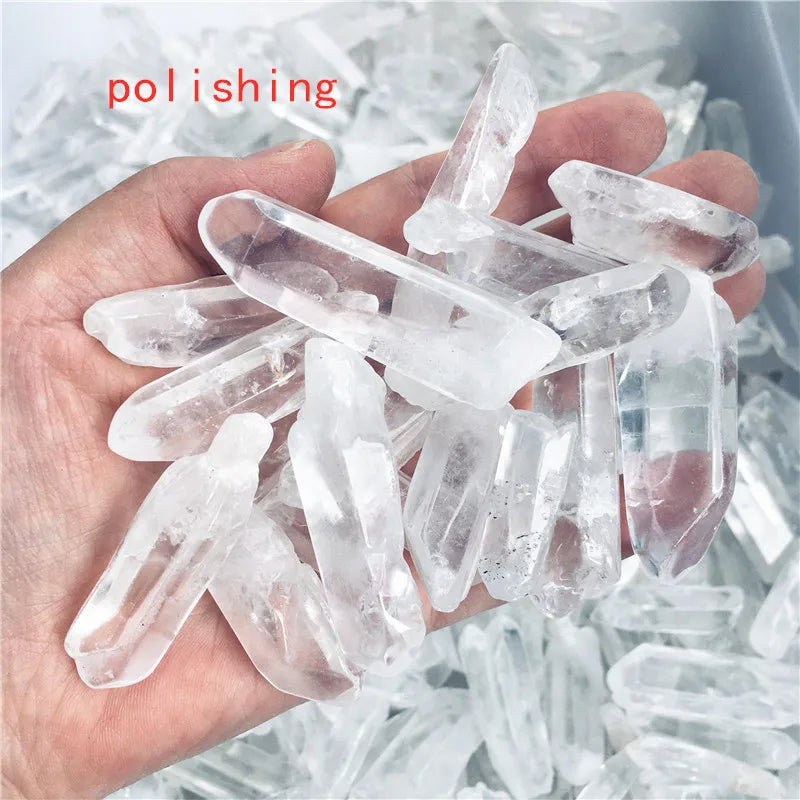 Spiritual Abacus™ Natural Clear Quartz Crystal Point – Polished Raw Mineral Wand for Home & Meditation Décor