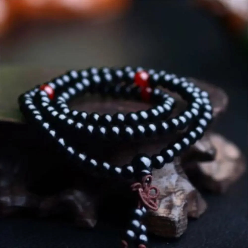 📿 Spiritual Abacus – Sandalwood Buddhist Mala Bracelet - 6mm 108-Bead Buddha Meditation Prayer Bracelet