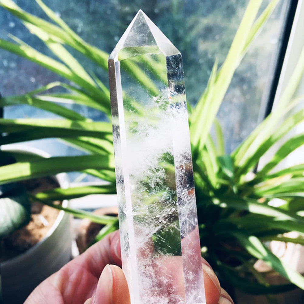 🔮Spiritual Abacus – 15cm Natural Crystal Hexagonal Wand Tower
Amethyst • Lapis Lazuli • Labradorite | Home Decor Craft Stone