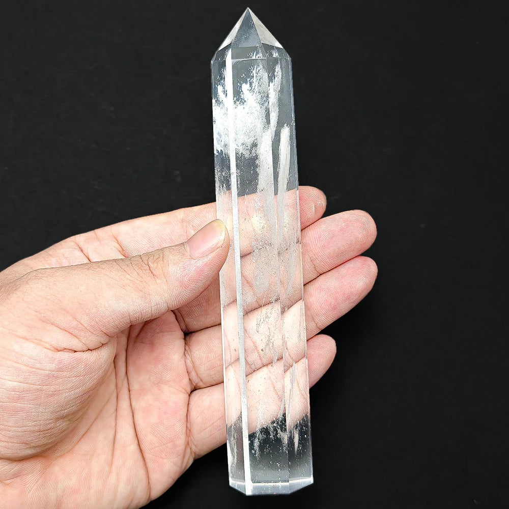 🔮Spiritual Abacus – 15cm Natural Crystal Hexagonal Wand Tower
Amethyst • Lapis Lazuli • Labradorite | Home Decor Craft Stone