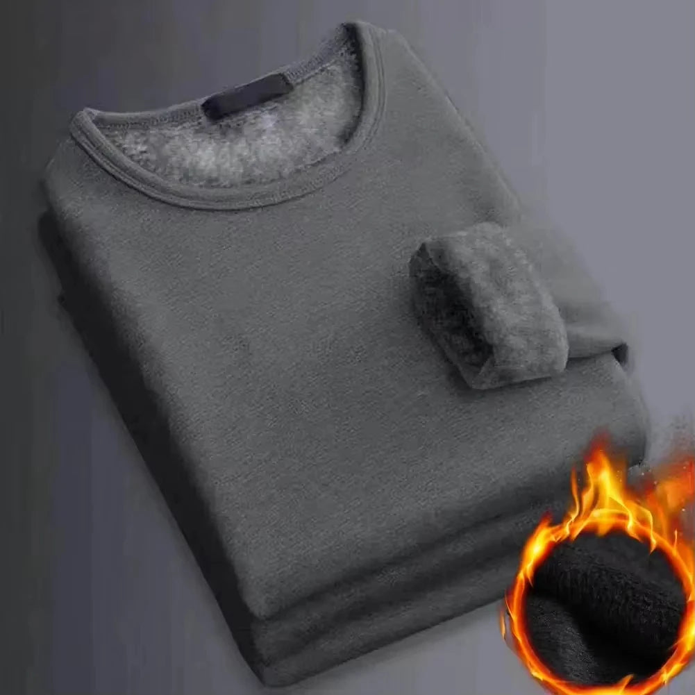 Spiritual Abacus™ Men’s Thermal Fleece T-Shirt – Long Sleeve Round Neck Winter Base Layer