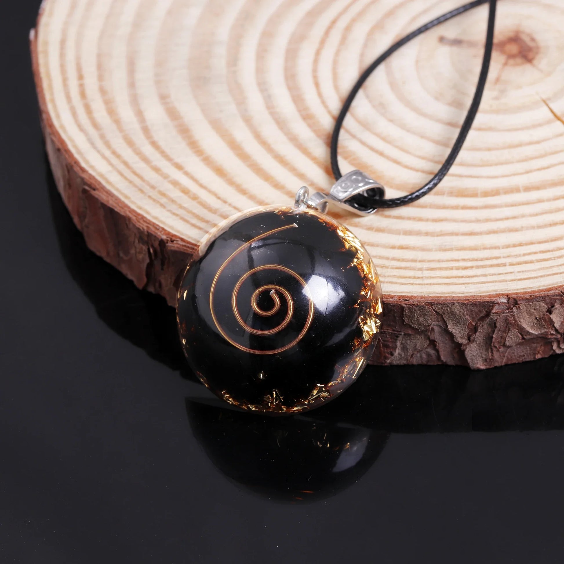 🔯 Spiritual Abacus – Malachite Orgonite Pendant with Sri Yantra - Sacred Geometry Energy Necklace
