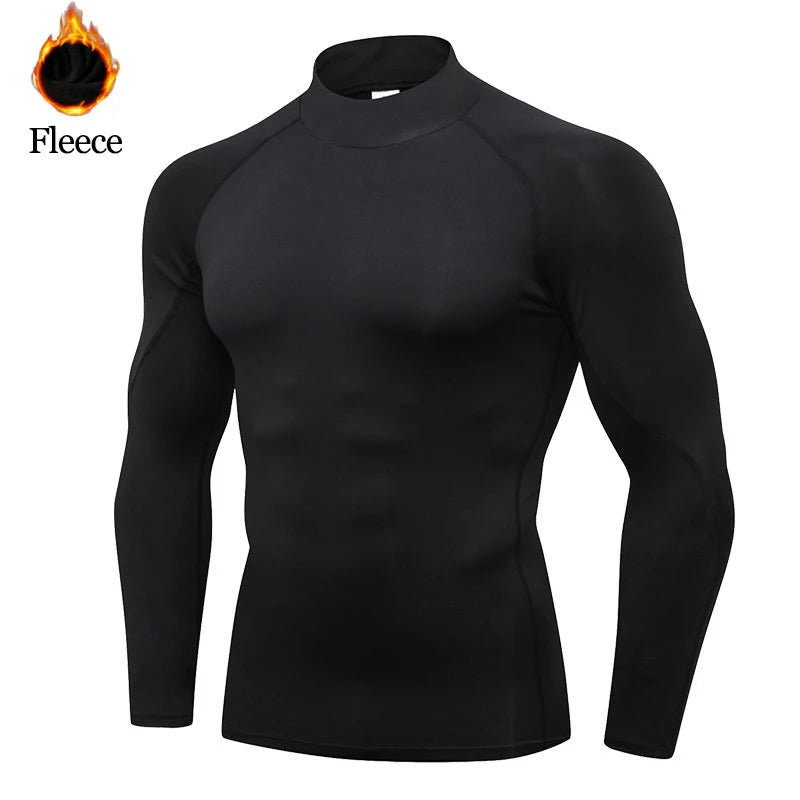 Spiritual Abacus™ Men’s Thermal Turtleneck Shirt – Soft Fleece Long Sleeve Base Layer for Winter