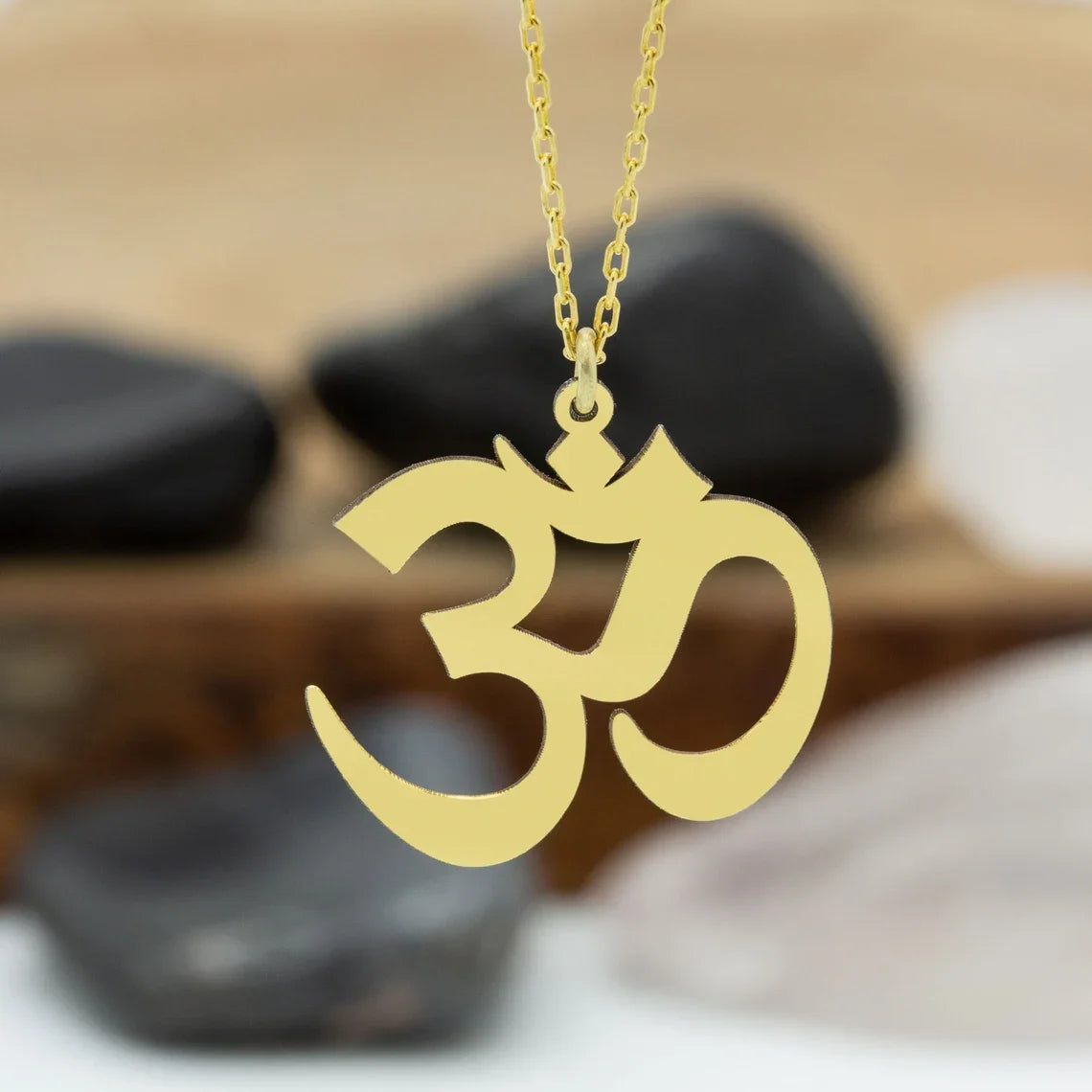 Spiritual Abacus™ OM Chakra Necklace – Stainless Steel Pendant with 7 Chakra Beads for Yoga & Meditation