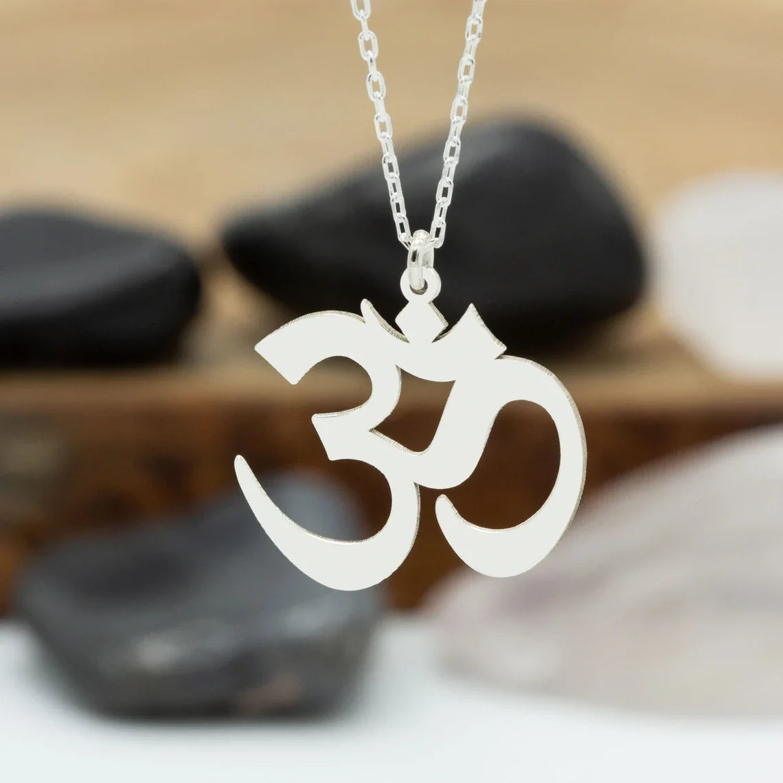 Spiritual Abacus™ OM Chakra Necklace – Stainless Steel Pendant with 7 Chakra Beads for Yoga & Meditation