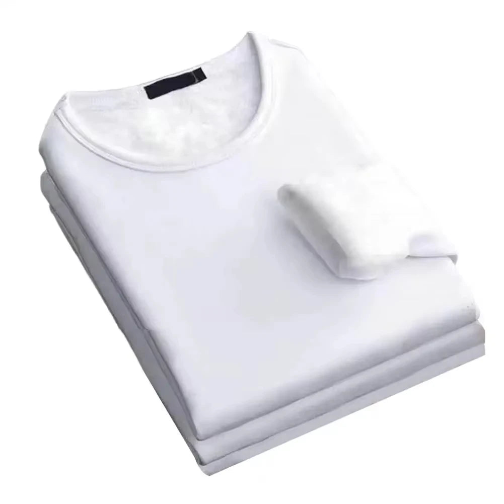 Spiritual Abacus™ Men’s Thermal Fleece T-Shirt – Long Sleeve Round Neck Winter Base Layer
