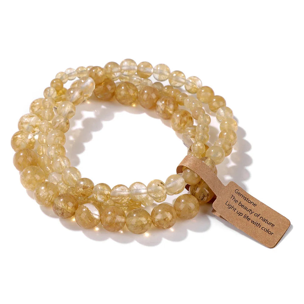 🎀 Spiritual Abacus Pink Zebra & Mixed Natural Stone Bracelet Set 4mm–8mm Beads