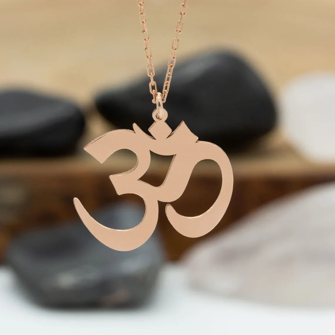Spiritual Abacus™ OM Chakra Necklace – Stainless Steel Pendant with 7 Chakra Beads for Yoga & Meditation