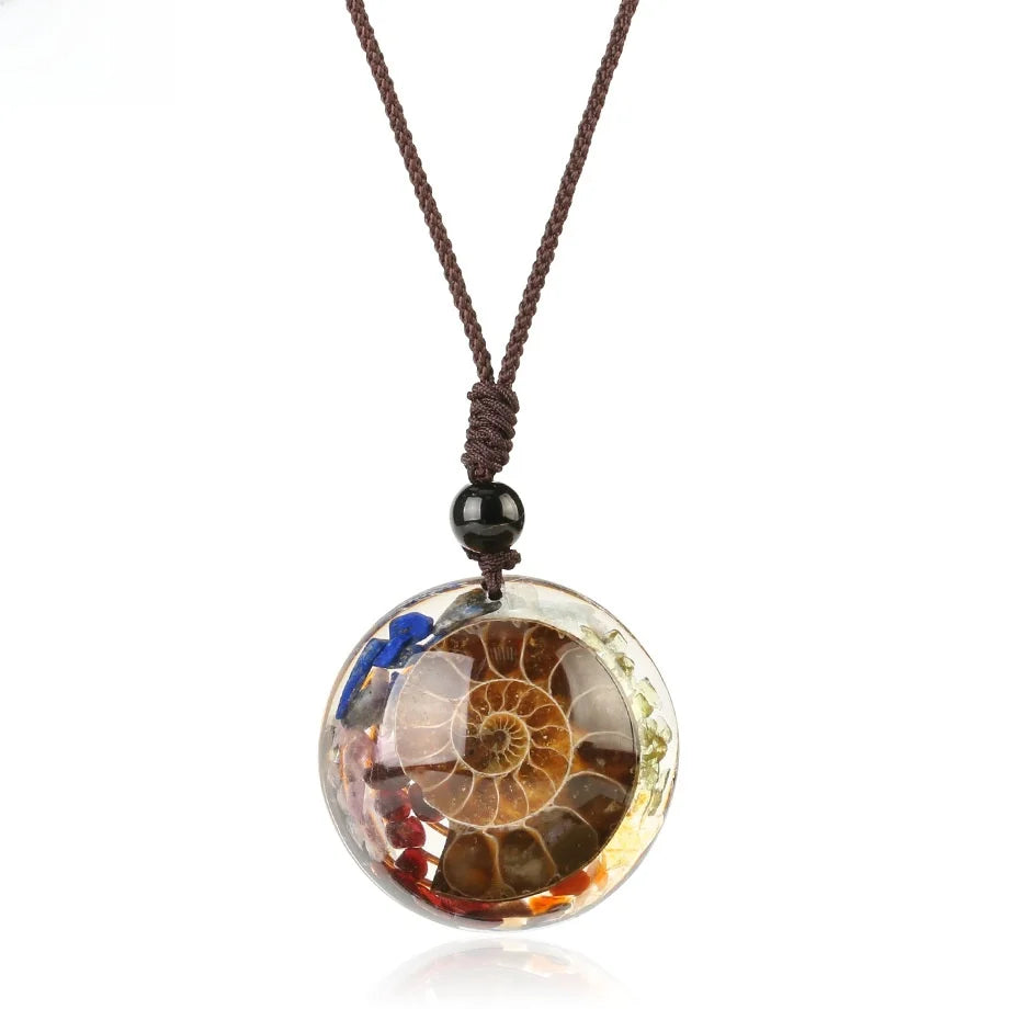 🪙 Spiritual Abacus Artisan Stone Pendant Necklace with Convex Surface Design – Symbolic Jewelry