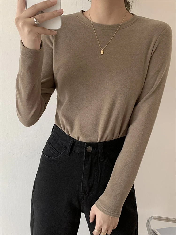 Spiritual Abacus™ Women’s Winter Knitted Sweater T-Shirt – Oversized Long Sleeve Pullover Top for Casual Cozy Style