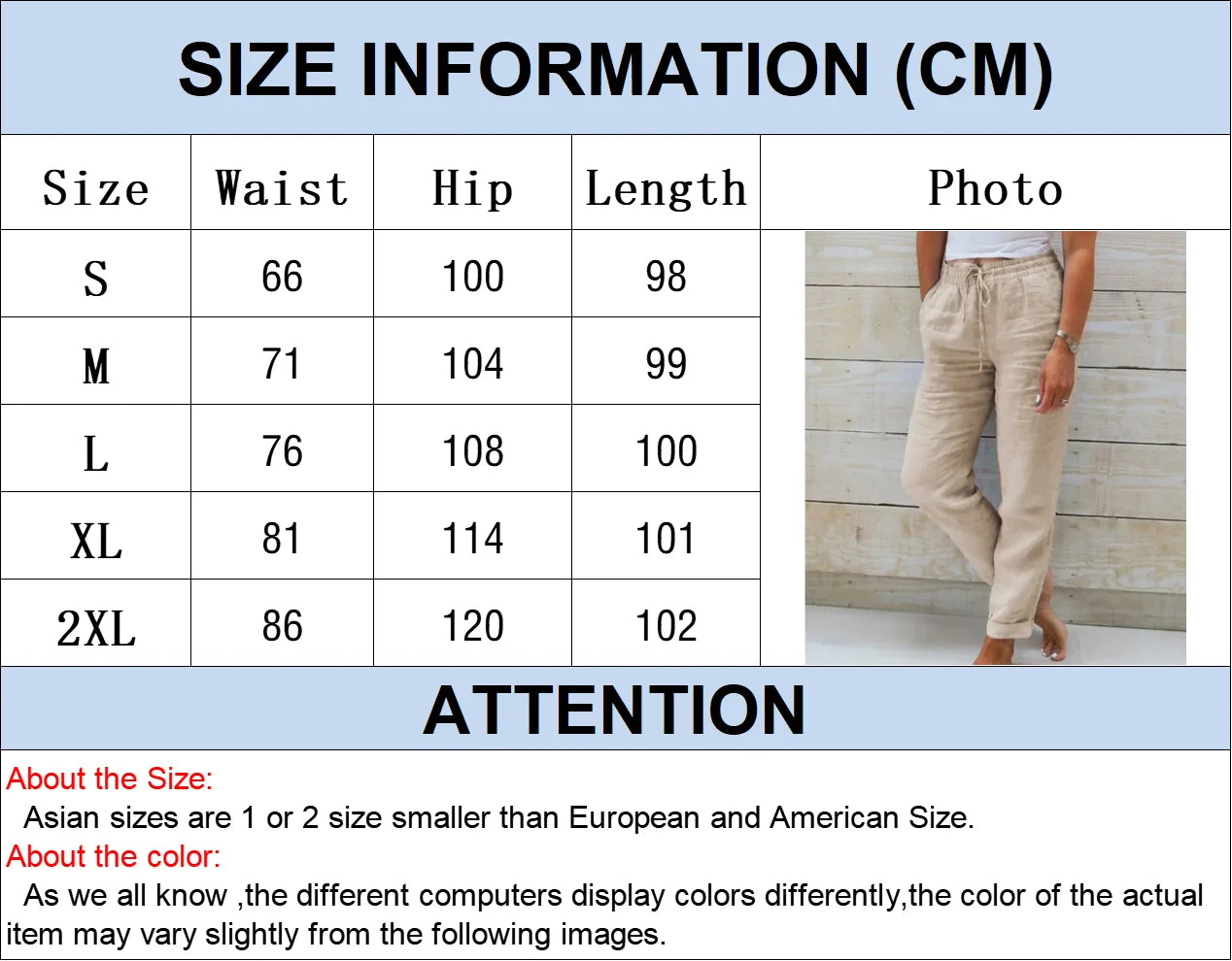 Spiritual Abacus – Cotton Linen High-Waist Summer Pants for Women
Elastic Waist • Solid Color • Casual Streetwear • Loose-Fit Pencil Trousers