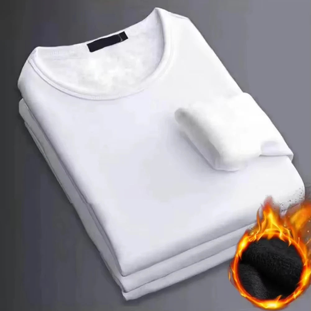 Spiritual Abacus™ Men’s Thermal Fleece T-Shirt – Long Sleeve Round Neck Winter Base Layer
