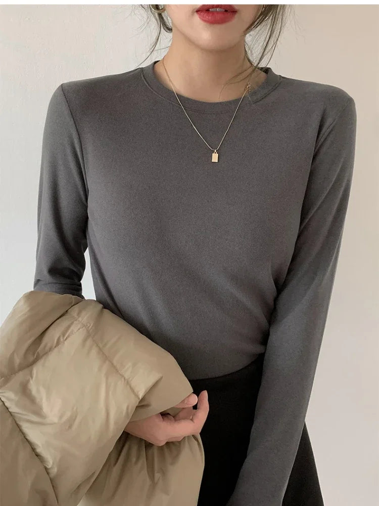 Spiritual Abacus™ Women’s Winter Knitted Sweater T-Shirt – Oversized Long Sleeve Pullover Top for Casual Cozy Style