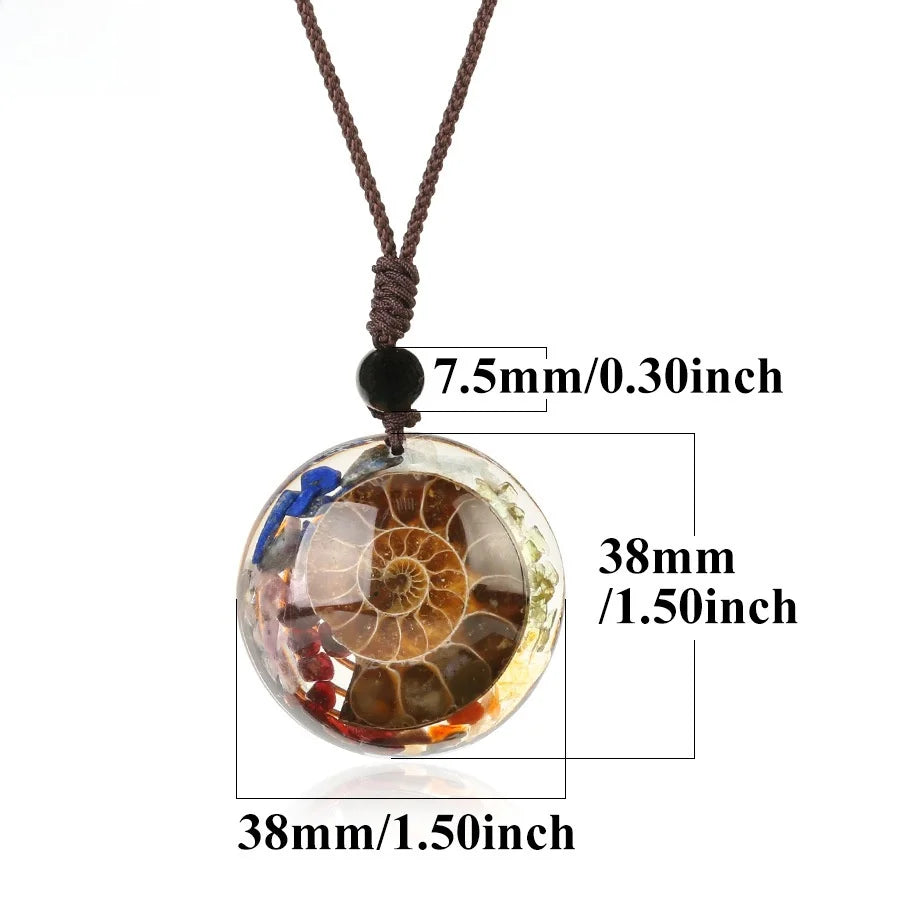 🪙 Spiritual Abacus Artisan Stone Pendant Necklace with Convex Surface Design – Symbolic Jewelry
