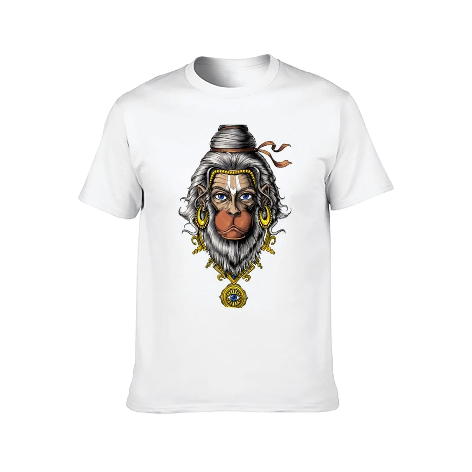 Spiritual Abacus™ Hanuman Graphic T-Shirt – Hindu Deity Inspired Men’s Tee