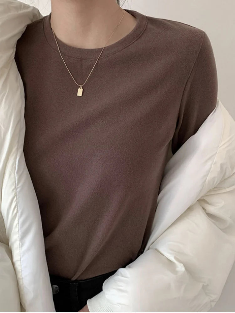 Spiritual Abacus™ Women’s Winter Knitted Sweater T-Shirt – Oversized Long Sleeve Pullover Top for Casual Cozy Style
