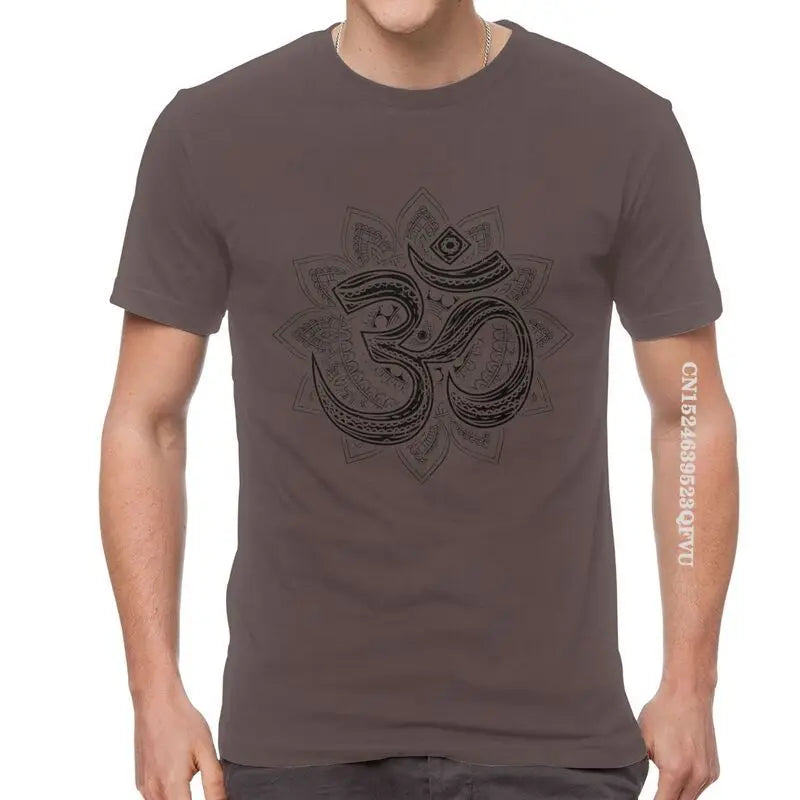 🕉️ Spiritual Abacus Om Symbol Oversized Cotton T-Shirt – Goa-Inspired Spiritual Streetwear for Men