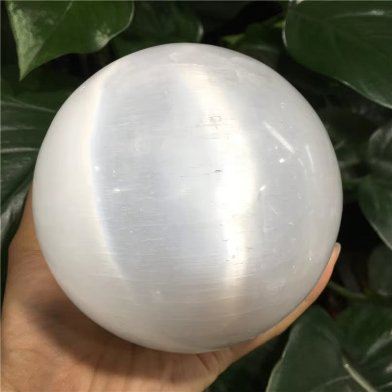 Spiritual Abacus Selenite Crystal Sphere